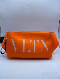Marsupio Valentino in Pelle Arancione Fluo
