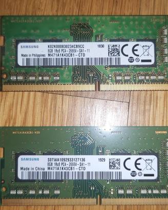 2x8GB Samsung DDR4 SO-DIMM 2666Mhz CL19 1 Rx8 CL19