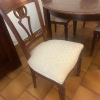 Sedie imbottite, in legno