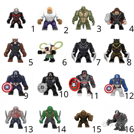 Minifigure compatibili lego MARVEL DC - Nuove  6cm