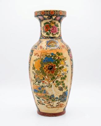 Vaso vintage cm 40 stile Satsuma/cinese