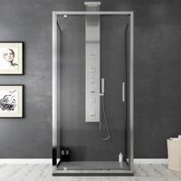 Porta battente doccia 100lx195h vetro trasparente