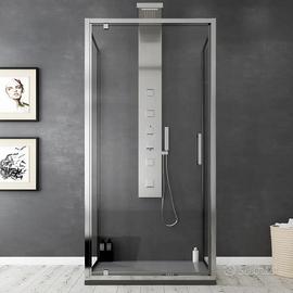 Porta battente doccia 100lx195h vetro trasparente