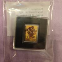 Moneta quadrata oro Van Gogh i girasoli 2022