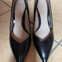 Scarpa tacco Zara-taglia 38-colore nero ecopelle
