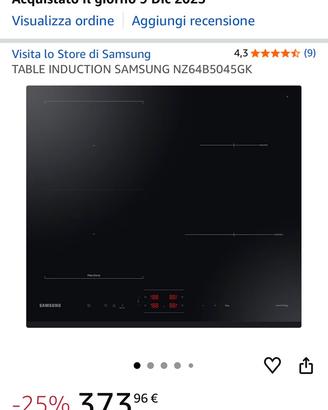 Piano induzione INDUCTION SAMSUNG NZ64B5045GK