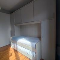 letto a ponte estraibile con armadio 