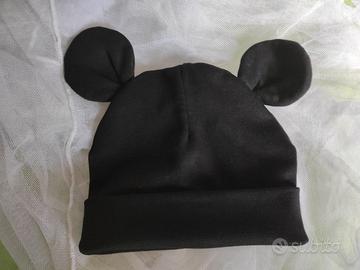 Berretto nero orecchie topolino mai usato
