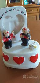 portafoto particolare cuoricini, con carillon 