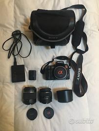 Reflex Sony Alpha550 con 2 obbiettivi