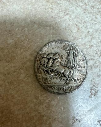 VITTORIO EMANUELE III LIRA 1917 COLLEZIONE ARGENTO