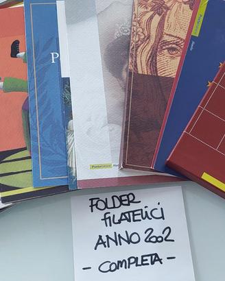 Folder filatelici annata 2002 completa