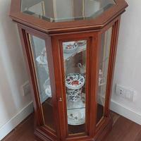 Vetrinetta ottagonale con cristalli 