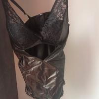 Body nero simil pelle Tezenis  10 Ruro