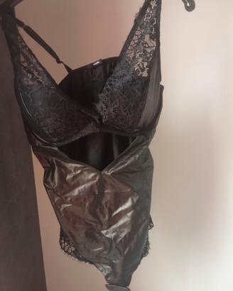 Body nero simil pelle Tezenis  10 Ruro