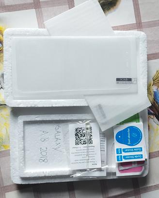 2 pellicole vetro Samsung Galaxy a8 2018