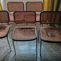Sedie da salotto in paglia di Vienna