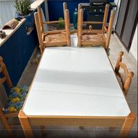 Tavolo lungo in legno 87-170 con 6 sedie