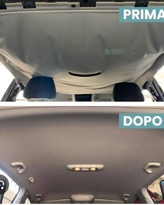 Sostituzione tessuto cielo auto scollato anche a d