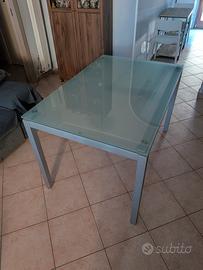Tavolo allungabile Bontempi Casa 80x120/170 vetro 