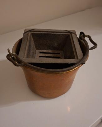 Caldanino o paiolo in rame vintage