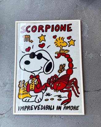 Stampa Snoopy “Scorpione – Imprevedibili in amore”