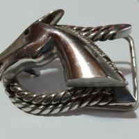 Fibbia per cintura realizzata artigianalmente