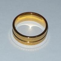 ANELLO FEDE uomo donna ACCIAIO DORATO NUOVO
