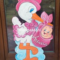 Cicogne in legno , anche misure maxi, per nascita