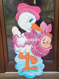 Cicogne in legno , anche misure maxi, per nascita