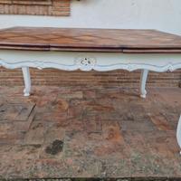 ANTICO TAVOLO PROVENZALE, NOCE, SHABBY