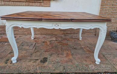 ANTICO TAVOLO PROVENZALE, NOCE, SHABBY