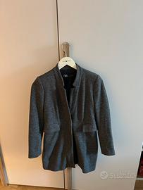Capotto Zara grigio spigato taglia S