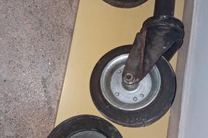 Set 3 ruote ruotino d'appoggio 200 mm cerchio in a