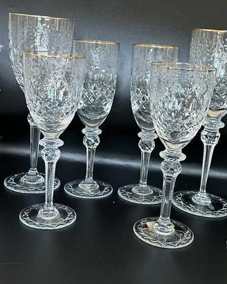9Calici Cristallo Piombo Champagne