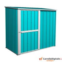 Box casetta giardino Acciaio 174x100 azzurro