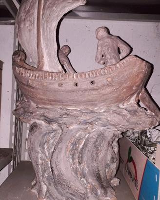 Scultura Artistica in Terracotta - Barca