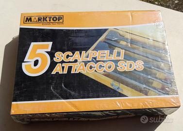 set di 5 scalpelli con attacco SDS