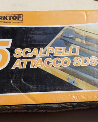 set di 5 scalpelli con attacco SDS