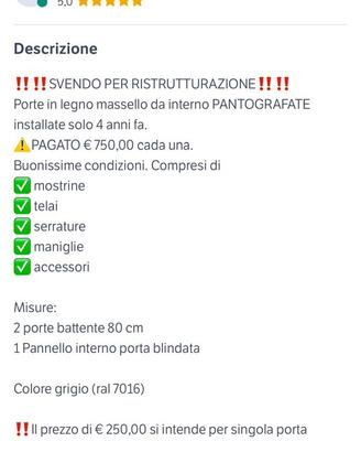 PORTE LUXURY LEGNO MASSELLO