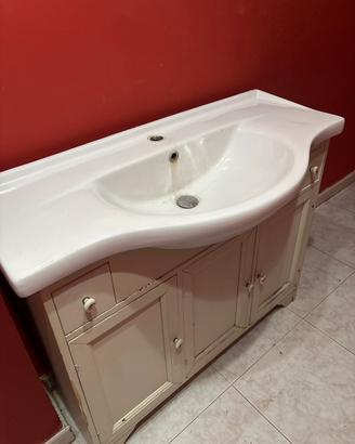 Mobile sottolavabo + lavabo + specchio con luci