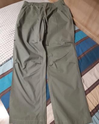 Pantaloni unisex tg.50 verde coulisse estivi nuovi