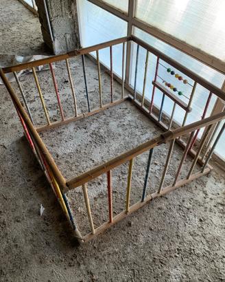 Box recinto per bimbi fatto a mano in legno