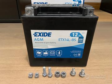 Batteria 12v AGM Exide per moto, quad, Harley