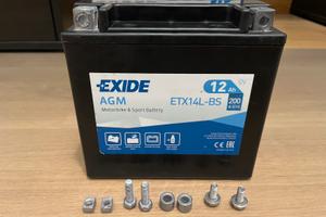 Batteria 12v AGM Exide per moto, quad, Harley