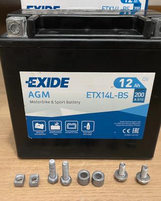 Batteria 12v AGM Exide per moto, quad, Harley