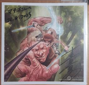 Shikishi Bergamo Comicon 2025 autografato Shiki