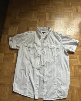 Camicia Bianca OVS Casual-stile Militare/Safari-XL