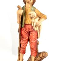 Presepe 20 cm pastore pecora e bastone CARTAPESTA