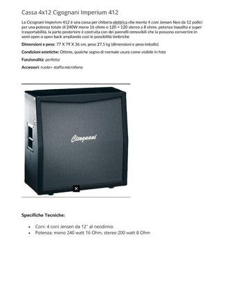 testata valvolare +  cabinet 4x12